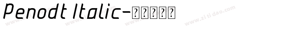 Penodt Italic字体转换